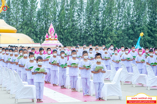 พิธีตัดปอยผมโครงการบรรพชาสามเณรภาคฤดูร้อน ณ ศูนย์อบรมเยาวชนกาญจนบุรี