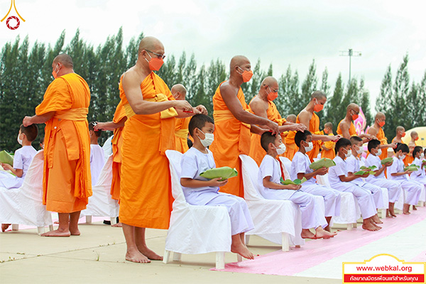 พิธีตัดปอยผมโครงการบรรพชาสามเณรภาคฤดูร้อน ณ ศูนย์อบรมเยาวชนกาญจนบุรี