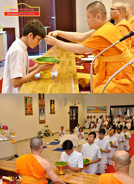 วัดพระธรรมกายบูโรส จัดพิธีบูชาข้าวพระ และพิธีตัดปอยผมนาคธรรมทายาทในโครงการบรรพชาสามเณรรุ่นที่ 10