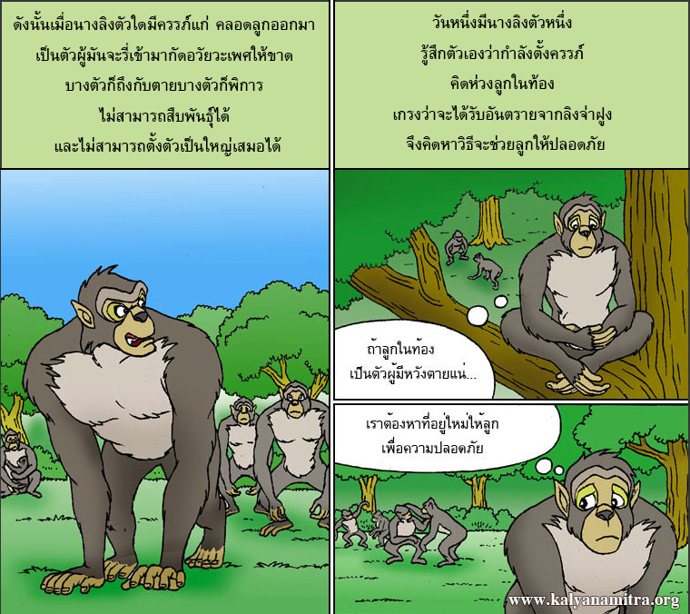 วานรเจ้าปัญญา ตโยธัมมชาดก  ว่าด้วยผู้มีธรรม ๓ ประการ