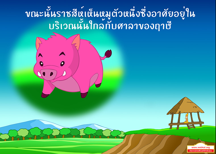 การ์ตูนนิทานชาดกเรื่อง  หมูอวดดี  สูกรชาดก ว่าด้วย หมูท้าราชสีห์