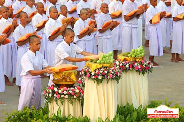 พิธีบรรพชาสามเณรธรรมทายาท วันเสาร์ที่ 14 มีนาคม พ.ศ.2558