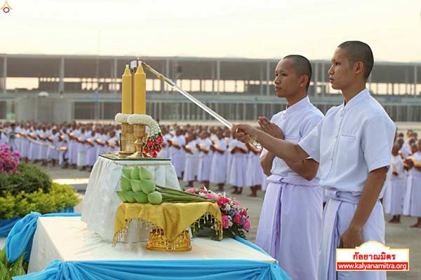 พิธีบรรพชาสามเณรธรรมทายาท วันเสาร์ที่ 14 มีนาคม พ.ศ.2558