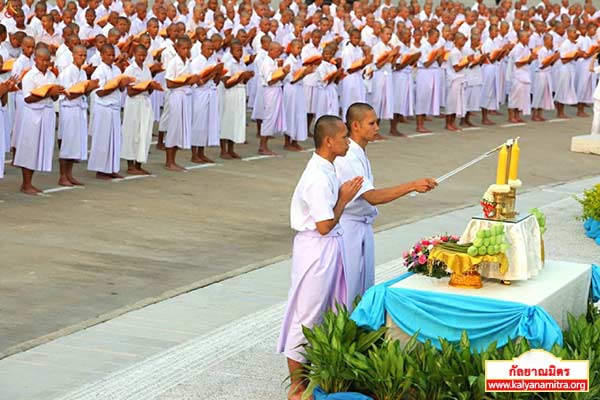 พิธีบรรพชาสามเณรธรรมทายาท วันเสาร์ที่ 14 มีนาคม พ.ศ.2558
