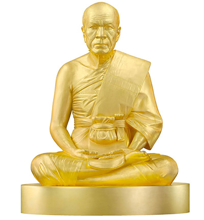 หล่อรูปเหมือนทองคำพระมงคลเทพมุนี (สด จนฺทสโร) องค์ที่ 8