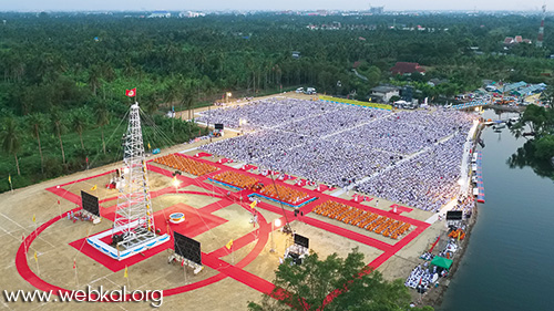 พิธีตอกเสาเข็มมงคล “สุวรรณรัตนอินทขิล” สถาปนามหาวิหารพระมงคลเทพมุนี (สด จนฺทสโร) ณ คลองบางนางแท่น อ.สามพราน จ.นครปฐม