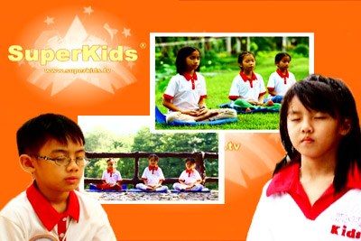 ค่ายกิจกรรมเยาวชน นั่งสมาธิ super kids