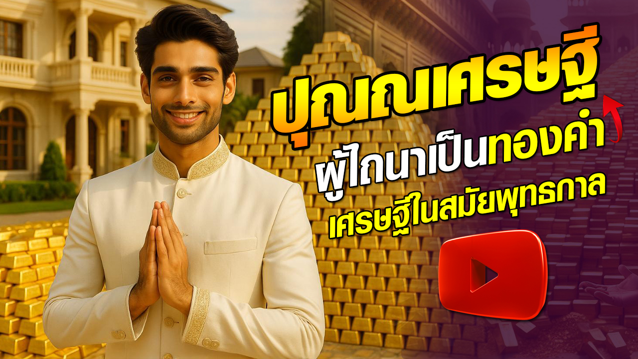 ปุณณเศรษฐี ผู้ไถนาเป็นทองคำ, ทองคำ, ราคาทองคำ, เศรษฐีทองคำ, พุทธกาล, เศรษฐีในสมัยพุทธกาล, gold, AI cartoon, เรื่องเล่า, ศาสนาพุทธ, นายบุญ, บุญ, อานิสงส์แห่งบุญ, ทำบุญ, ตักบาตร, ธรรมกาย