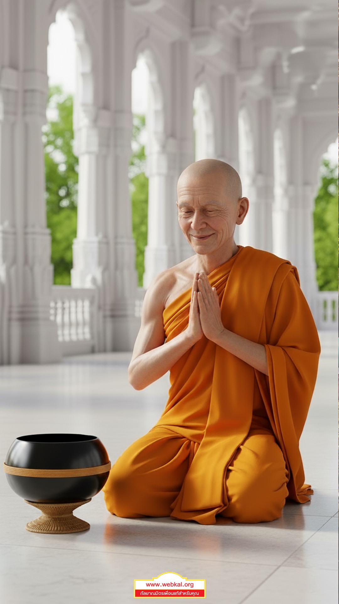 พระพากุละเถระ , ประวัติพระพากุละ , พระอรหันต์ผู้มีอายุยืน , พระพากุละบรรลุอรหันต์ , พระอรหันต์ในสมัยพุทธกาล , พระพากุละถวายยา , อัฐบริขารพระ , บาตรพระ , ผ้าไตรจีวร , พระอรหันต์ 160 ปี , พระพากุละเถระประวัติ , พระสงฆ์อินเดียโบราณ , วิหารอินเดียพุทธ , พระในวิหารสีขาว , พุทธประวัติ 3D , ภาพพระสมจริง , พระบรรลุธรรม