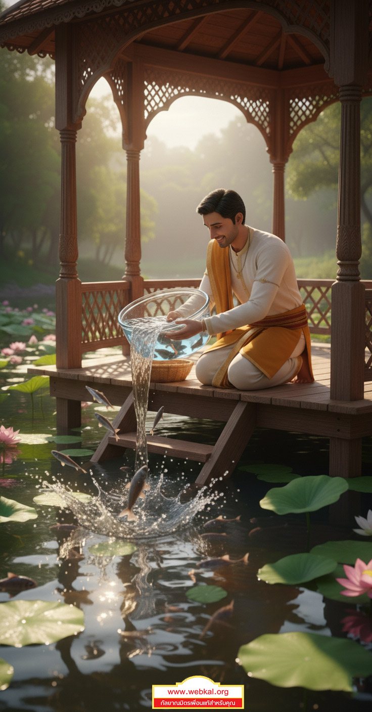 อานิสงส์ให้อาหารปลา, ผลบุญให้อาหารปลา, บุญจากการให้อาหารปลา, ปล่อยปลาได้บุญอะไร, ธรรมะเรื่องให้อาหารปลา, ทำบุญกับสัตว์, ให้ทานกับสัตว์, บุญให้อาหารสัตว์, อานิสงส์การให้ทาน, ทานบารมี, ทำบุญวันเกิด, อุทิศส่วนกุศล, เทวดาประจำแม่น้ำ, แม่น้ำคงคา, หลวงพ่อสอนธรรมะ, ทักขิณาวิภังคสูตร, ธรรมะสอนใจ, เรื่องเล่าธรรมะ, นิทานธรรมะ, บุญส่งผลทันตา, ทำบุญแล้วรวย, ทำบุญต่ออายุ, วรรณะสุขะพละปฏิภาณ, สัตว์เดียรัจฉาน, ให้ชีวิตสัตว์เป็นทาน, ปล่อยสัตว์ปล่อยปลา, ผลบุญร้อยชาติ, สวรรค์จากการให้ทาน, พระพุทธเจ้า, พระสูตร, พุทธวจนะ, สอนใจคนทำบุญ, ทำสมาธิให้ใจหยุดนิ่ง, บุญรักษาทรัพย์, อานิสงส์ปล่อยปลา, บุญเลี้ยงปลา, เทวดาอนุโมทนา, บุญบันดาลทรัพย์, เรื่องเล่าบุญแท้, ทำบุญได้โชค, ศีลทานภาวนา, การให้ทานที่ถูกต้อง