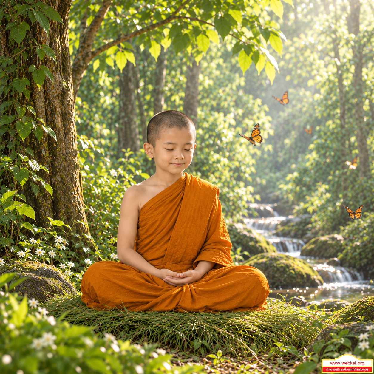 อานิสงส์ถวายข้าวมธุปายาส, สามเณรติสสะ, พระสารีบุตร, พระเถระ, สามเณรอรหันต์, พระอรหันต์, พุทธกาล, การ์ตูนAI, AI, ธรรมะ, การ์ตูนธรรมะ